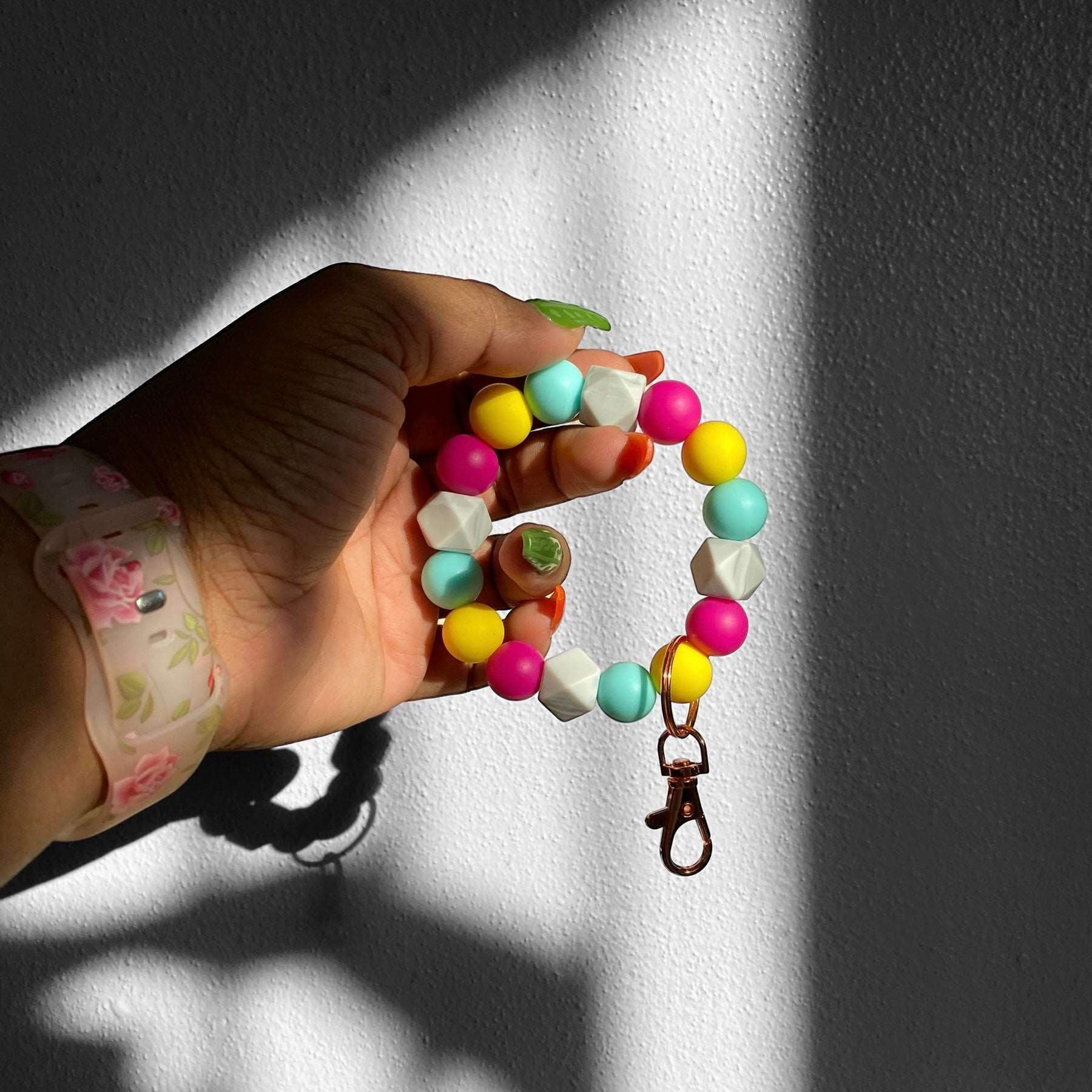 Aesthetic Vibes Chunky Silicone Beaded Keychain - Gumball