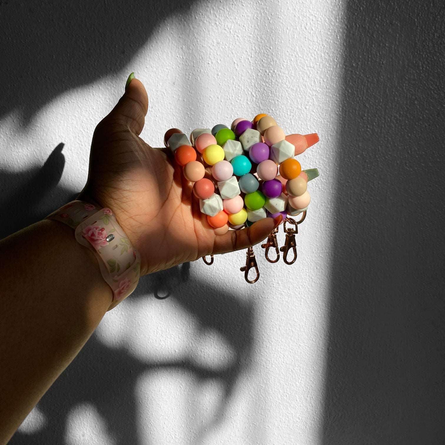 Aesthetic Vibes Chunky Silicone Beaded Keychain - Random
