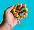 Aesthetic Vibes Chunky Silicone Beaded Keychain - Tropical