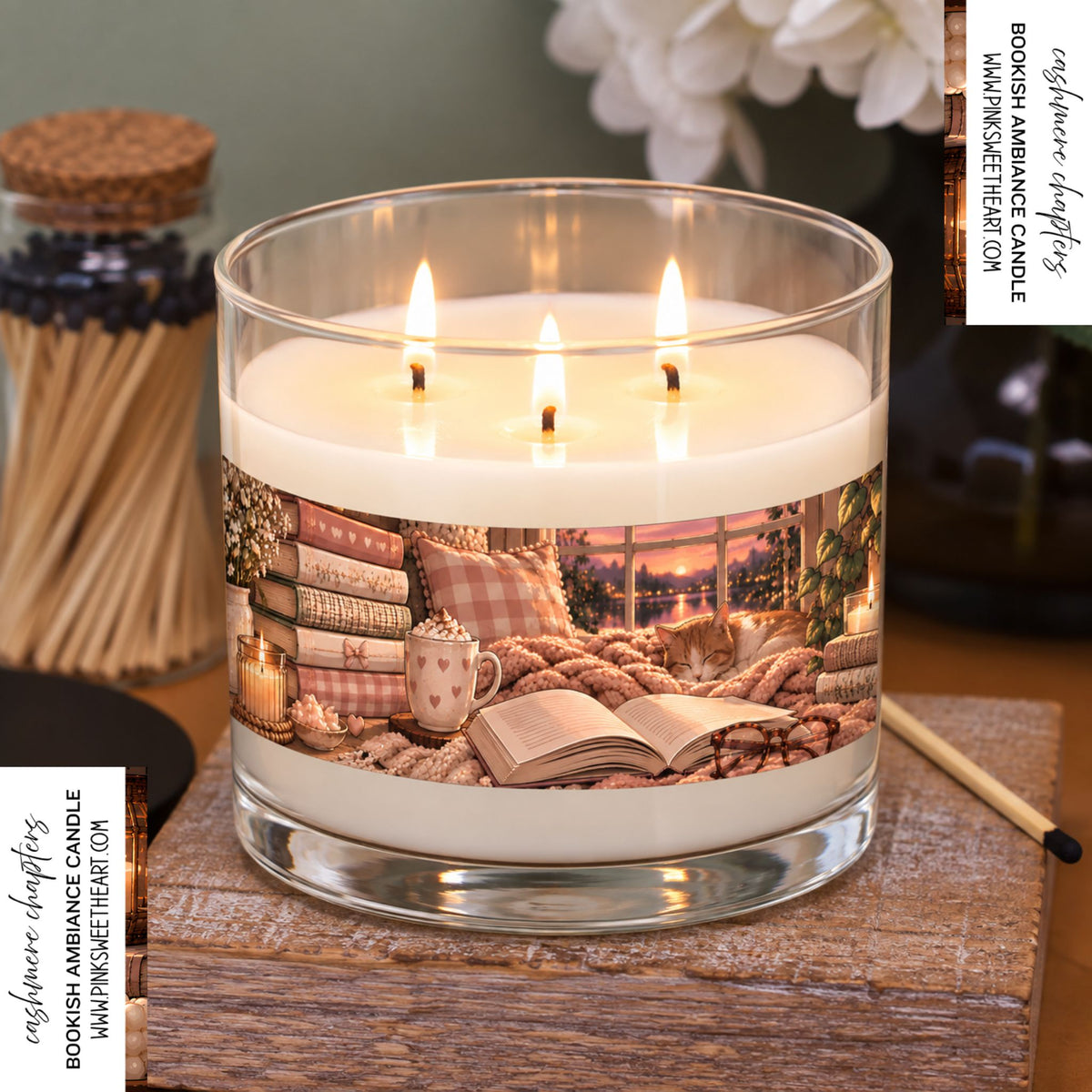 Ambiance Bookish Scented Candle - Cashmere Chapters