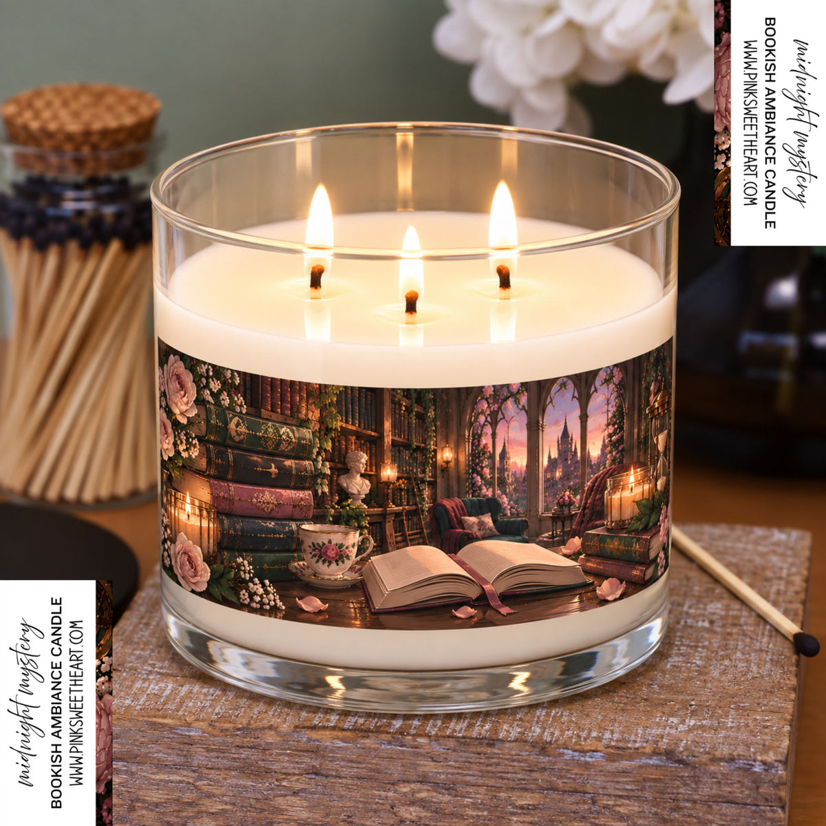 Ambiance Bookish Scented Candle - Midnight Mystery