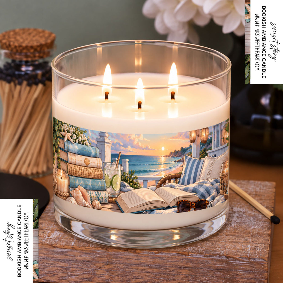 Ambiance Bookish Scented Candle - Sunset Story