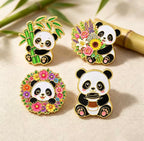 Baby Panda Enamel Pin Set 4pcs