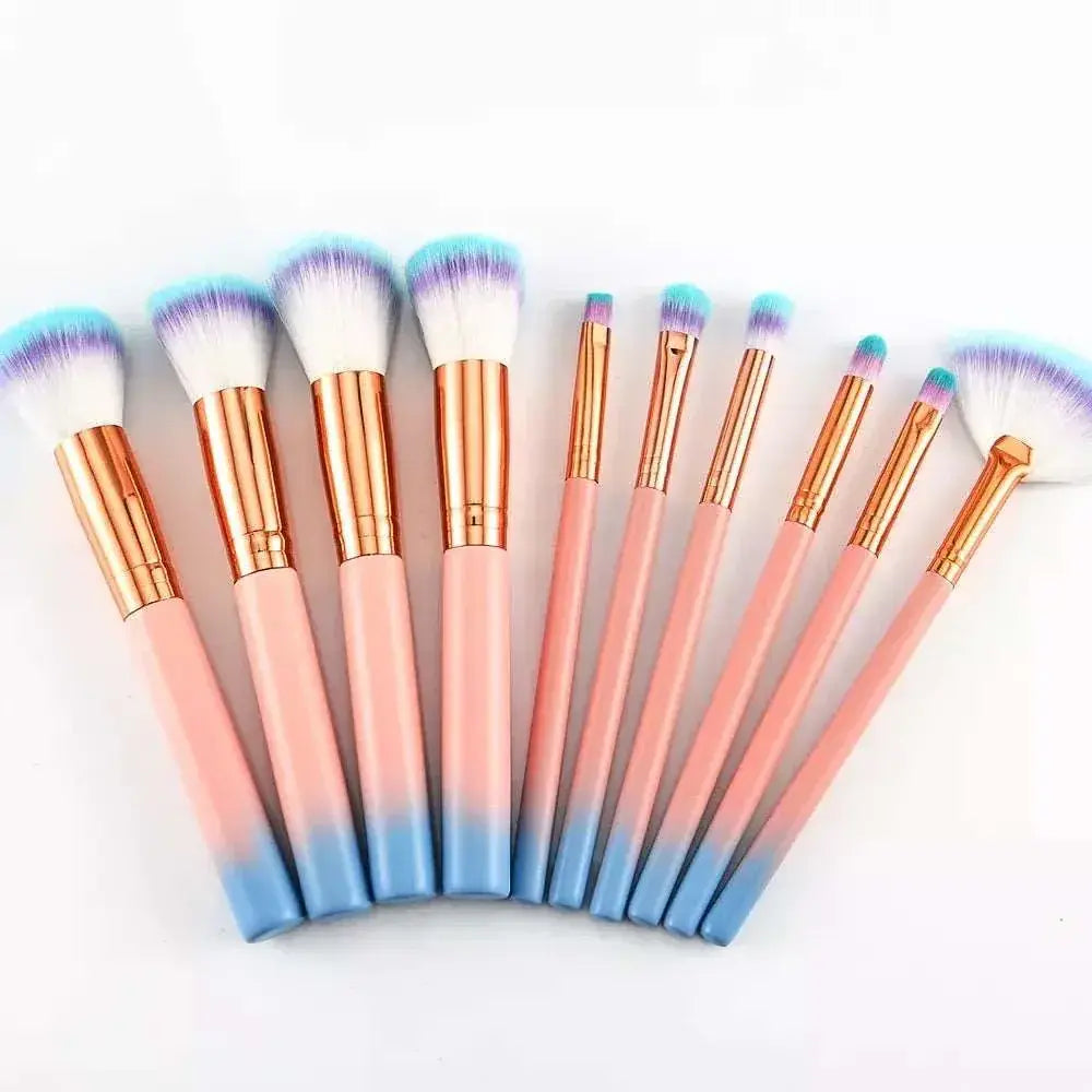 Beach Vibes Makeup Brush Set 10pc