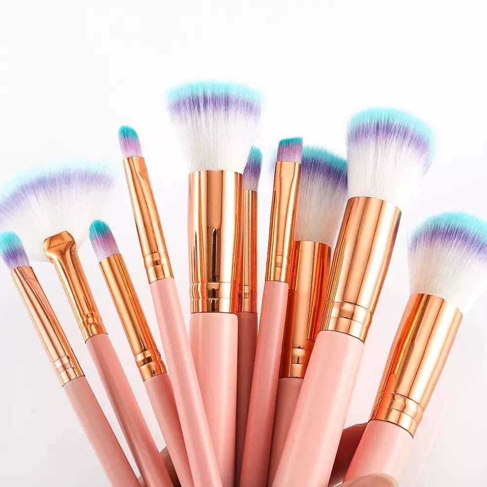 Beach Vibes Makeup Brush Set 10pc