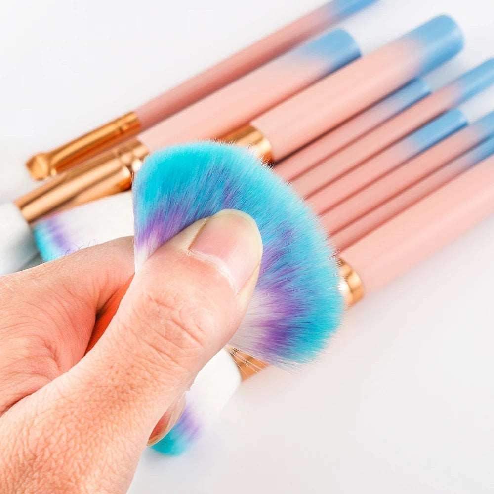 Beach Vibes Makeup Brush Set 10pc