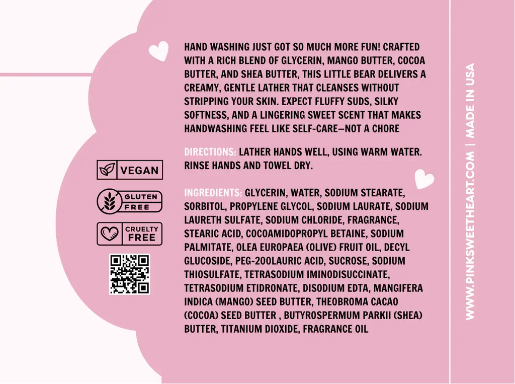 Product label for 'Celestial Galaxy' body wash with branding and product details on a pink background.