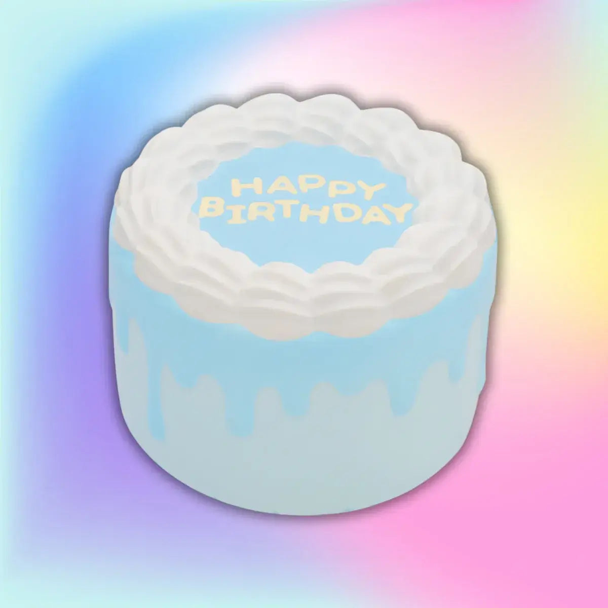 Birthday Cake Jumbo Scented Squishy - Blue Cotton Candy Scent