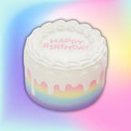 Birthday Cake Jumbo Scented Squishy - Rainbow Vanilla Scent