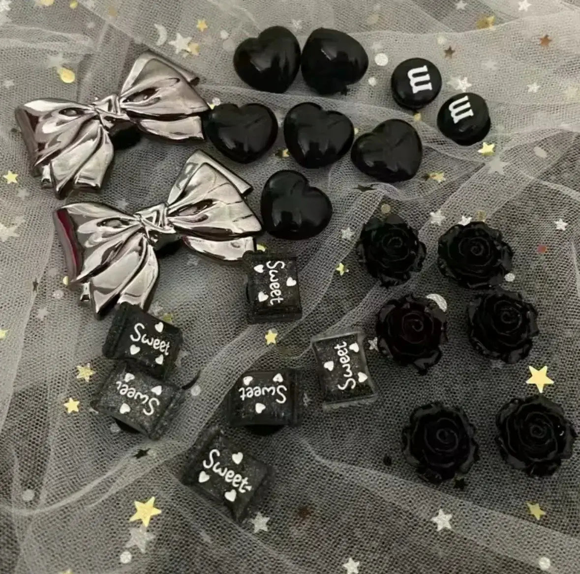 Black Licorice Clog Charms Set
