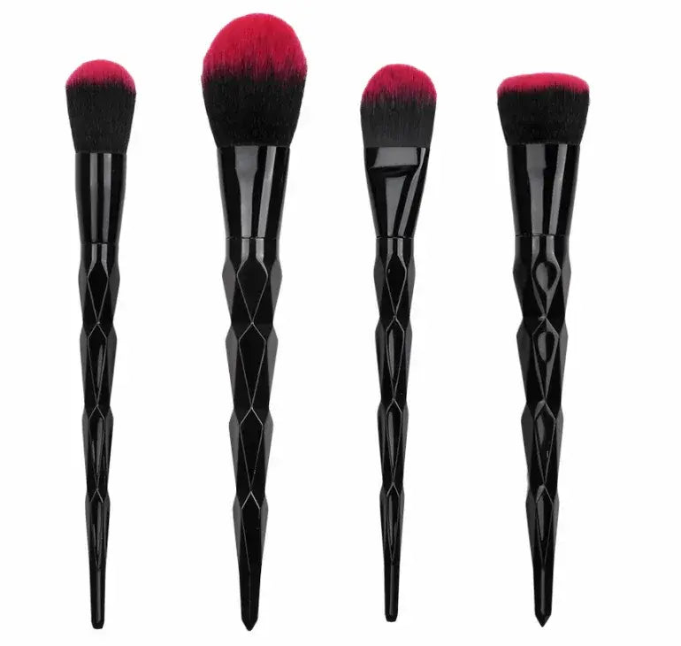 Black Obsidian Ombre Makeup Brush Set 4pc