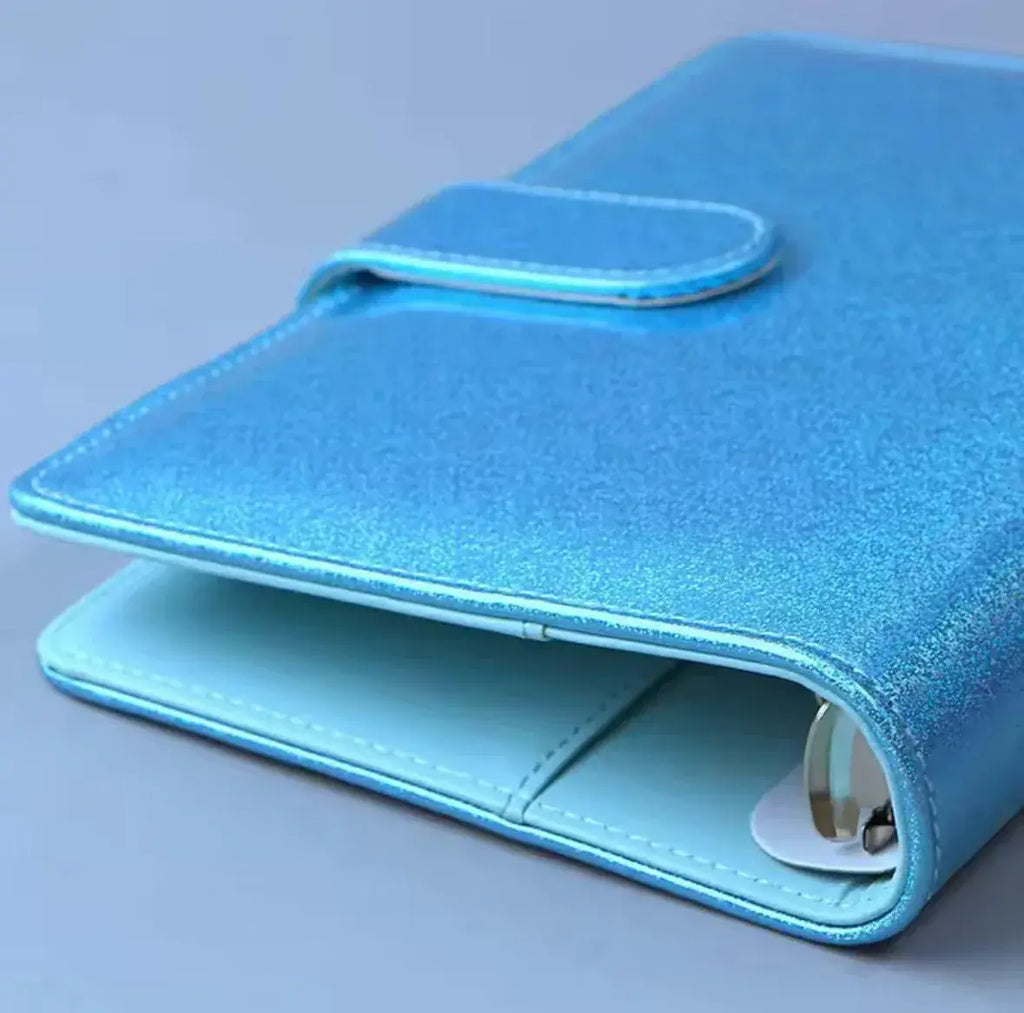 Blue Sapphire Shimmer Holographic A6 Budget Binder