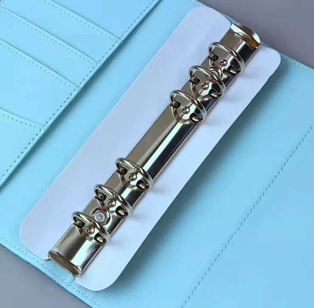 Blue Sapphire Shimmer Holographic A6 Budget Binder