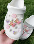 Blushing Butterfly Blossom Clog Charms Set