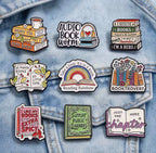 Book Lover Enamel Pin Set 9pcs