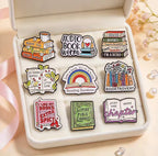 Book Lover Enamel Pin Set 9pcs