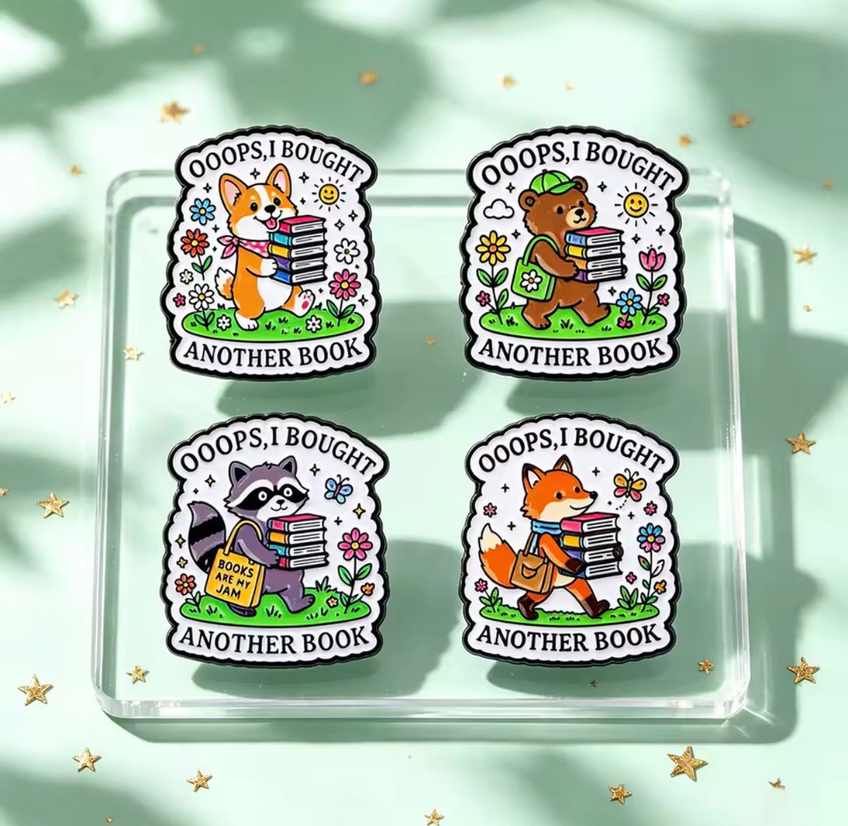 Bought Another Book Enamel Pin Set 4pcs