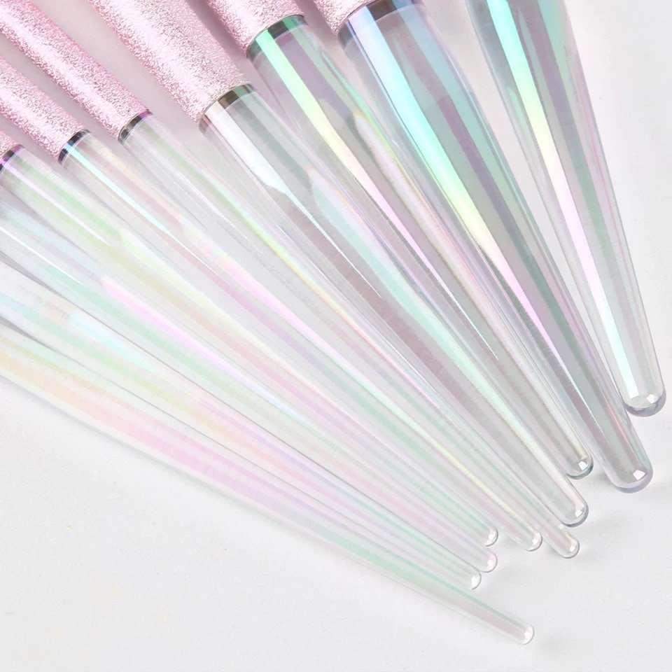 Bubble Princess Holo Iridescent Makeup Brushes 10pc