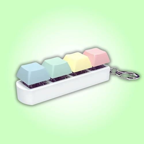 Mini Keyboard Fidget Keychain - Pink Sweetheart