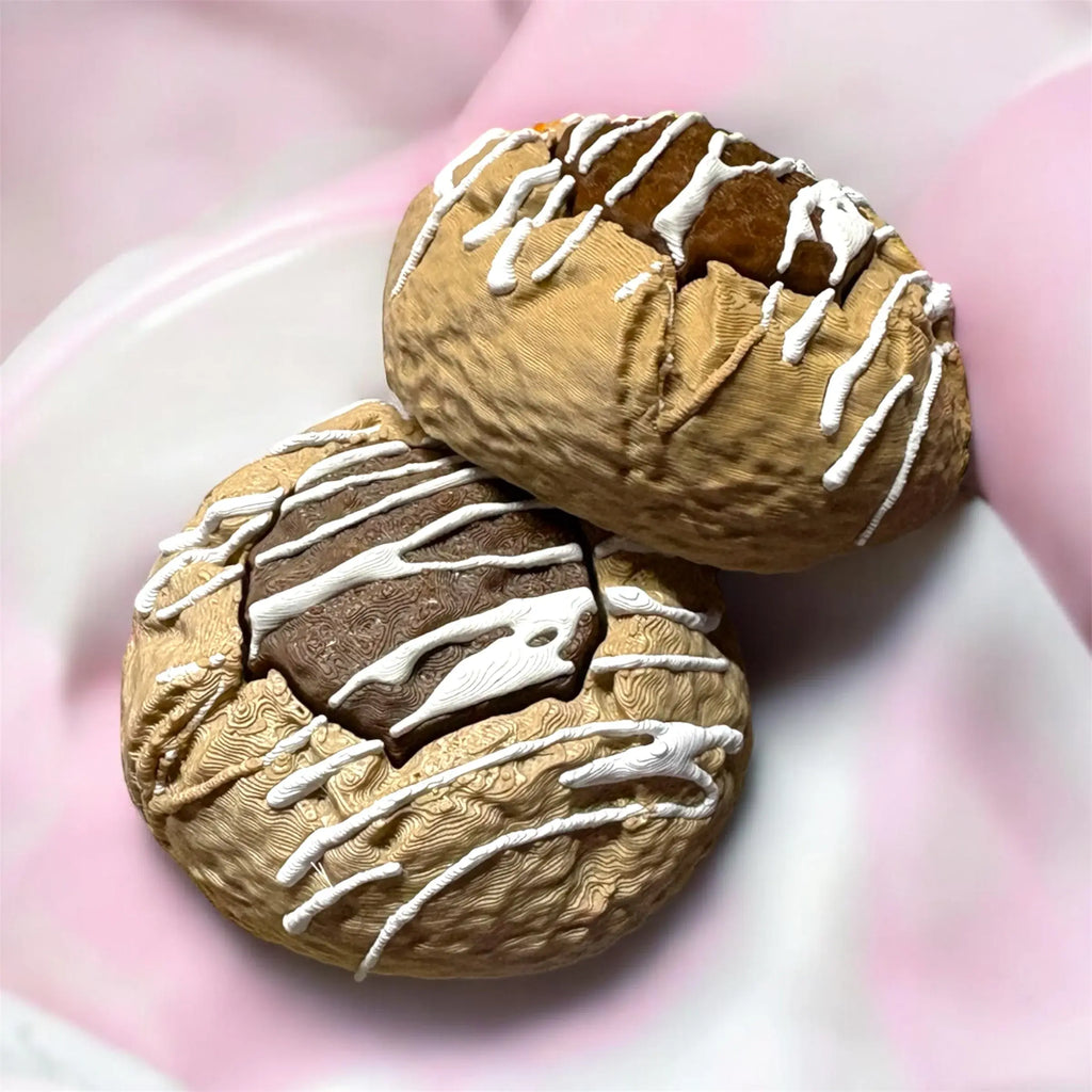 Chocolate Thumbprint Cookie Clicker Fidget Keychain