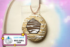 Chocolate Thumbprint Cookie Clicker Fidget Keychain - Clicky Blue