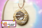 Chocolate Thumbprint Cookie Clicker Fidget Keychain - Silent Peach