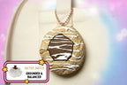 Chocolate Thumbprint Cookie Clicker Fidget Keychain - Tactile Brown