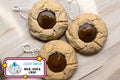 Classic Peanut Butter Blossom Clicker Fidget Keychain - Clicky Blue