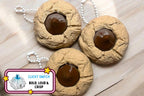 Classic Peanut Butter Blossom Clicker Fidget Keychain - Clicky Blue