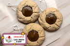 Classic Peanut Butter Blossom Clicker Fidget Keychain - Linear Red