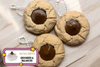 Classic Peanut Butter Blossom Clicker Fidget Keychain - Tactile Brown