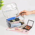 Clear Holo Rainbow Jelly Makeup Bag Trio Set