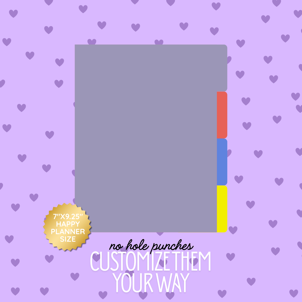 Colorful Planner Divider Tabs - 4pcs