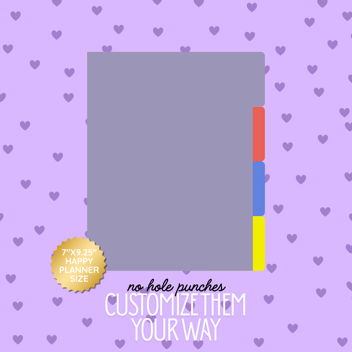 Colorful Planner Divider Tabs - 4pcs