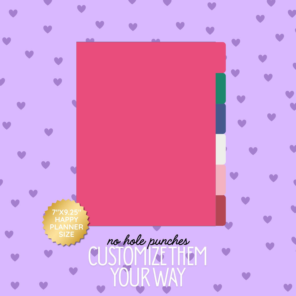 Colorful Planner Divider Tabs - 6pcs