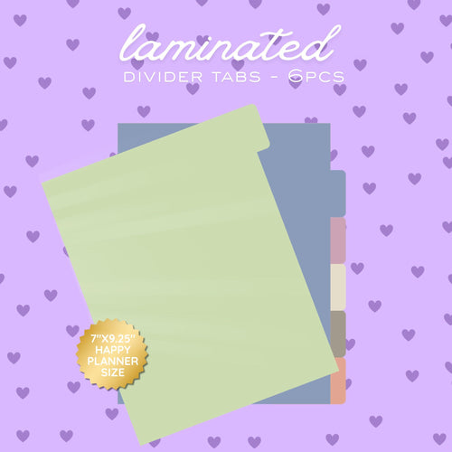 Colorful Planner Divider Tabs - 6pcs