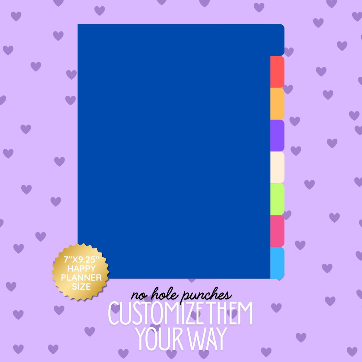 Colorful Planner Divider Tabs - 8pcs