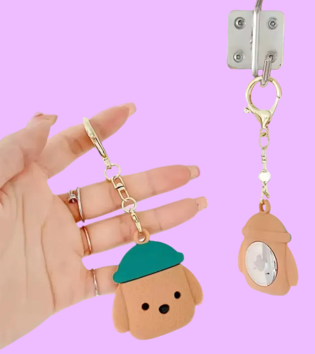 Cozy Bear AirTag Case Keychain