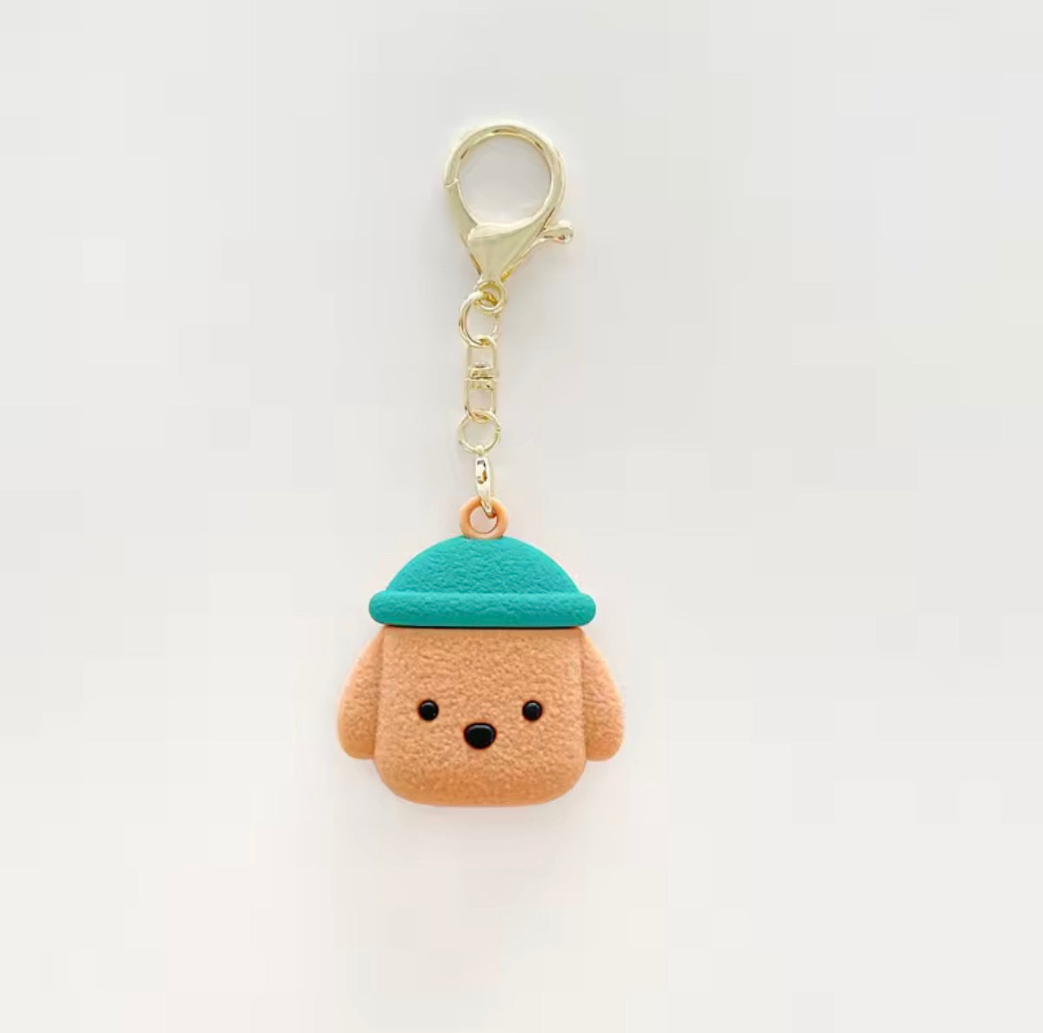 Cozy Bear AirTag Case Keychain - Brown