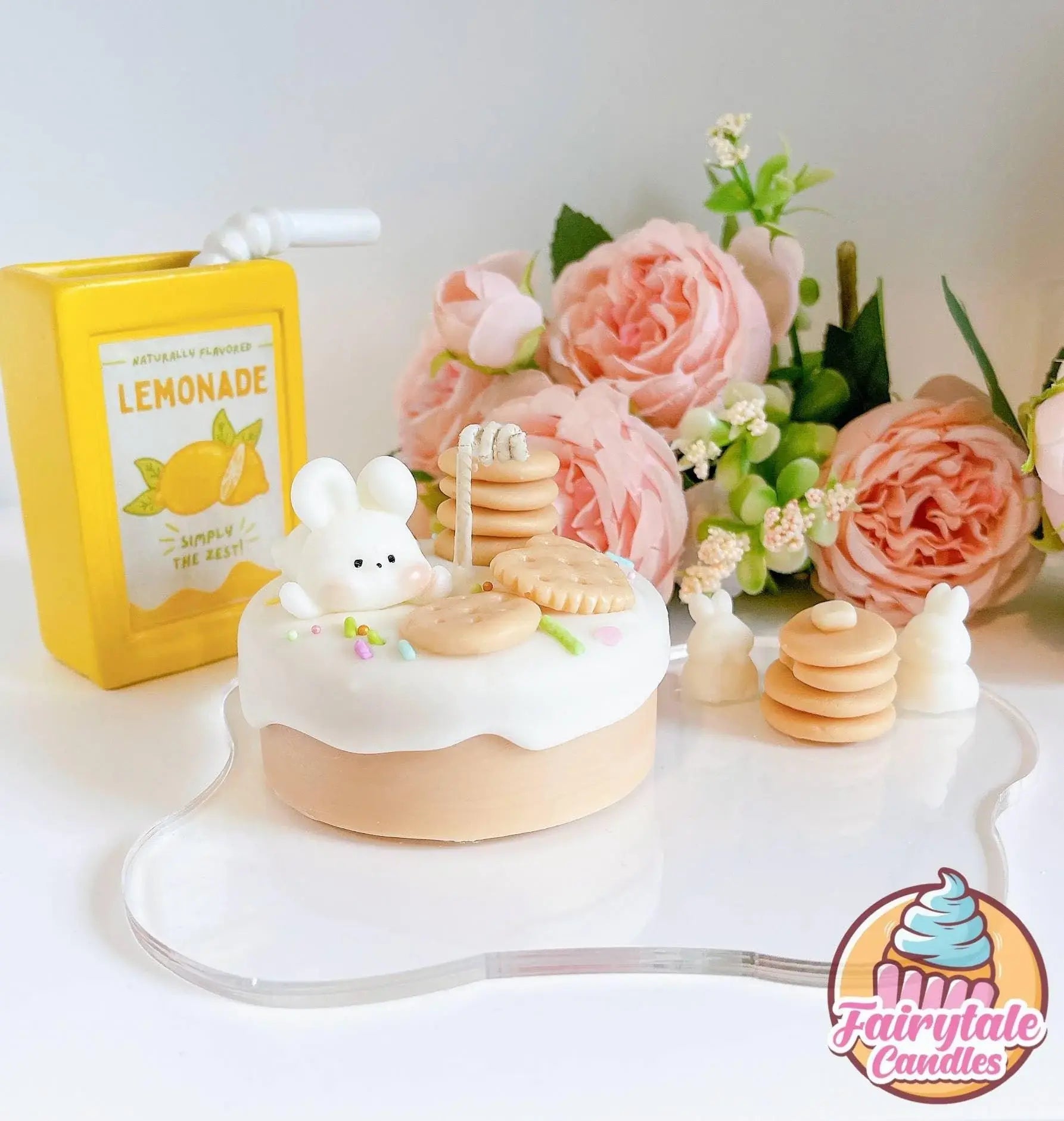 Cute Bunny Vanilla Pancake Mini Dessert Candle