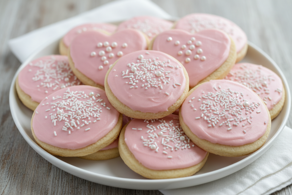 cute pink sugar cookies