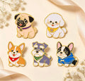Cute Puppies Enamel Pin Set 5pcs