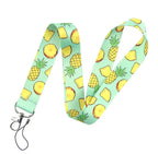 Cute Strap Lanyard Keychain - Pineapples