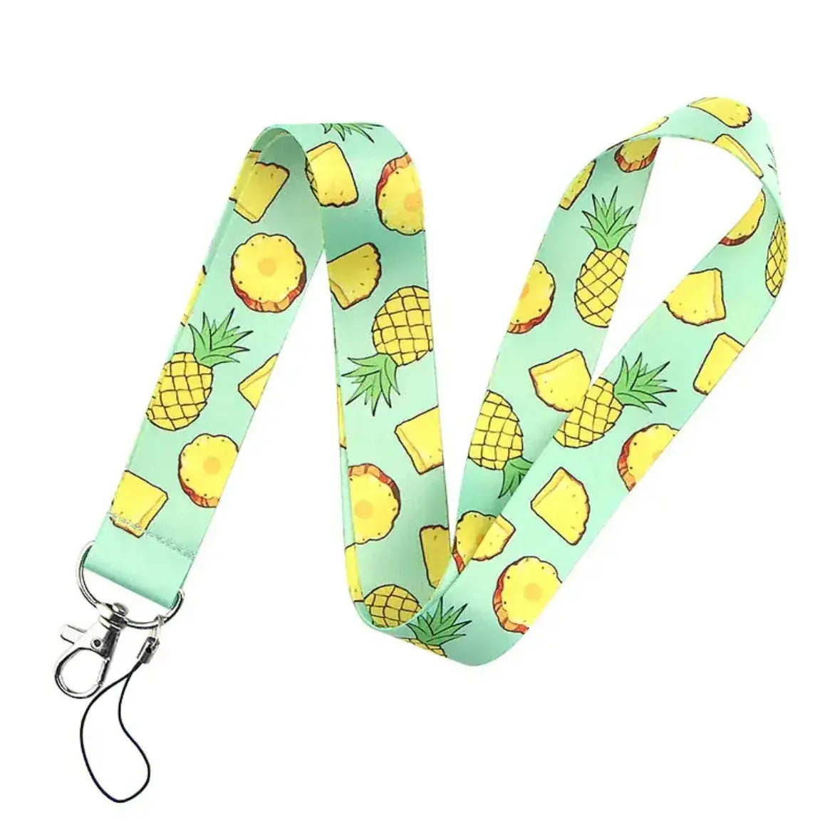 Cute Strap Lanyard Keychain - Pineapples