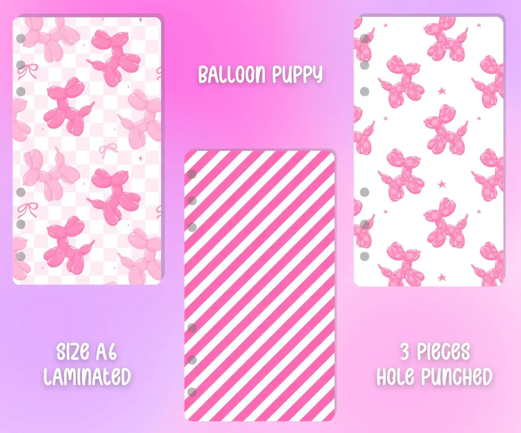 Decorative Binder Dashboards A6 - 3pcs - Balloon Puppy