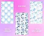 Decorative Binder Dashboards A6 - 3pcs - Blue Bows