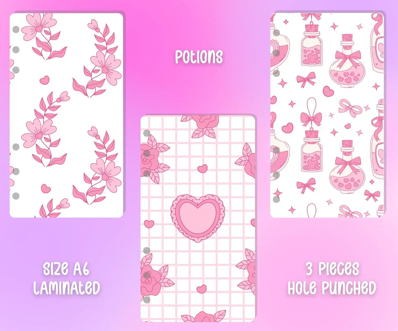 Decorative Binder Dashboards A6 - 3pcs - Potions