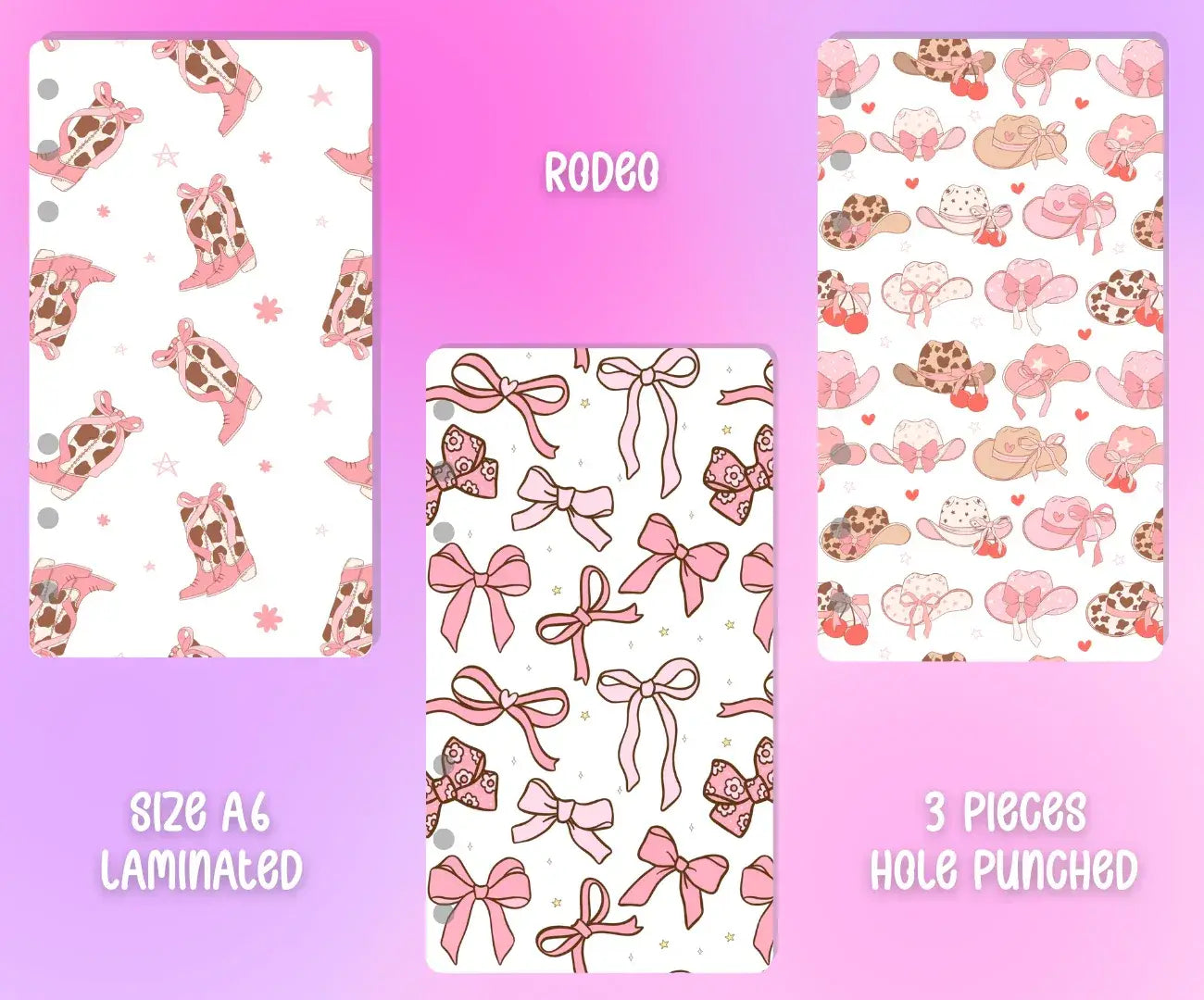 Decorative Binder Dashboards A6 - 3pcs - Rodeo