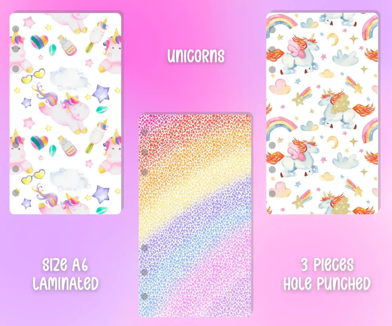 Decorative Binder Dashboards A6 - 3pcs - Unicons