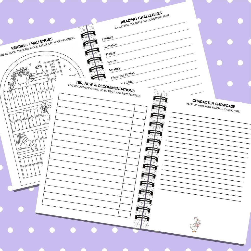 Deluxe Book Reading Journal - Coil Bound